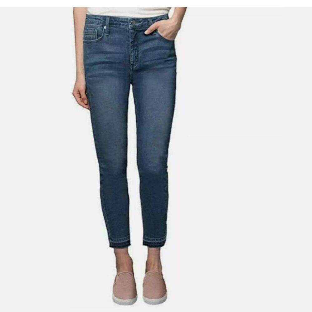 Kenneth Cole Women's Jess Skinny Jean Mid-Rise Slim Fit No Hem Size 6